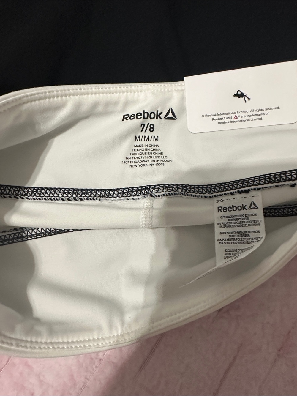 Reebok Black Skort with White Reebok Logo girls medium (7-8) - Picture 4 of 4